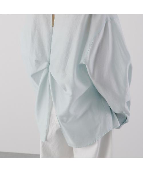 null null HERENCIA 長袖シャツ Back-opening tuck shirt H425140 シアー （1/ホワイト） 1/ホワイト