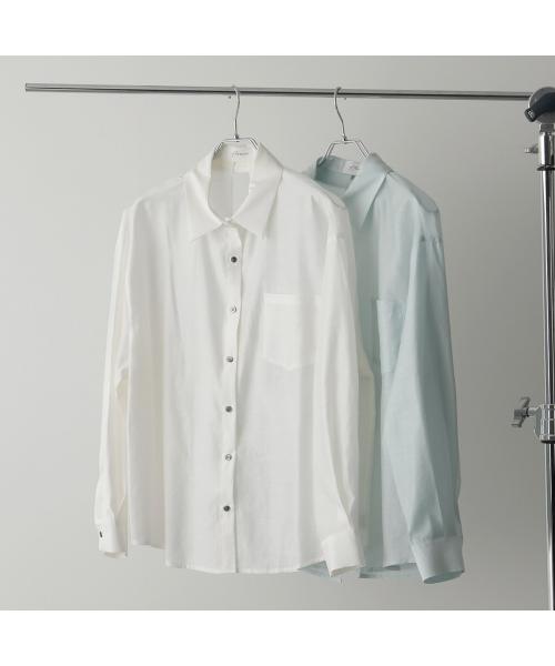 null null HERENCIA 長袖シャツ Back-opening tuck shirt H425140 シアー （1/ホワイト） 1/ホワイト