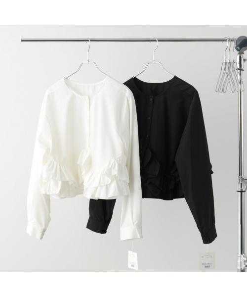 null null HERENCIA ブラウス Ruffle Short Blouse H425302 フリル （3/ブラック） 3/ブラック