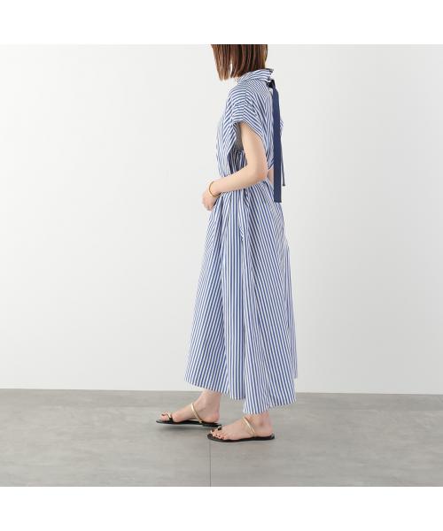 ヘレンチア HERENCIA HERENCIA ワンピース Back-Ribbon Striped Shirt Dress H326114 （1/ブルー×ホワイト） 1/ブルー×ホワイト