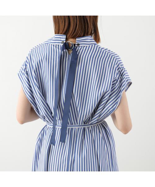 ヘレンチア HERENCIA HERENCIA ワンピース Back-Ribbon Striped Shirt Dress H326114 （1/ブルー×ホワイト） 1/ブルー×ホワイト
