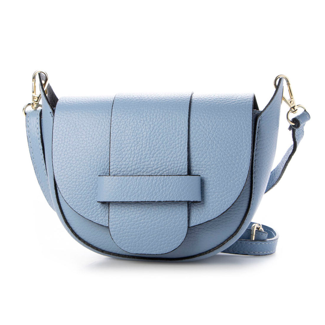 ヘルナン) HERNAN ハーフムーンBag,Azzurro baby