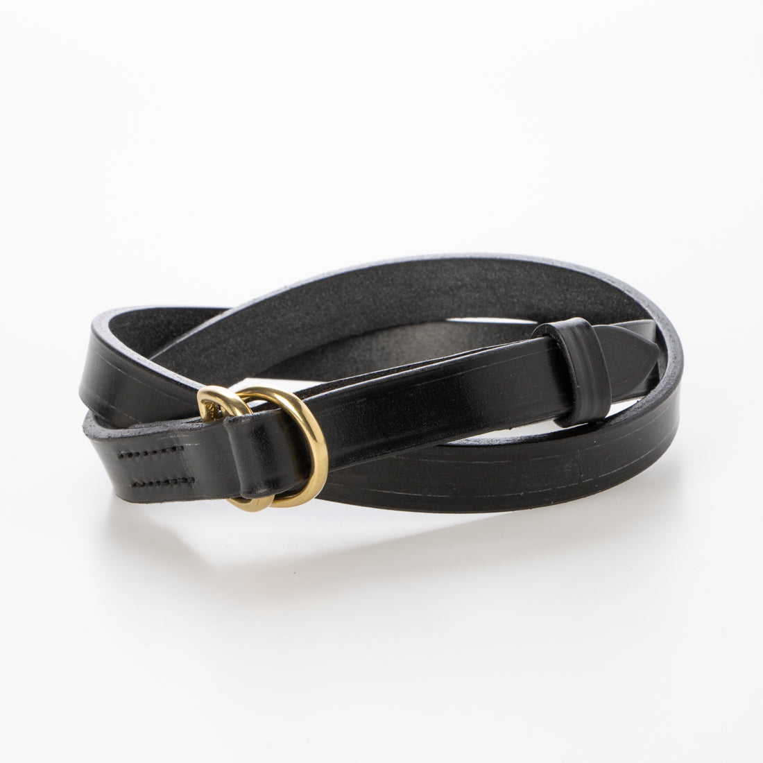 ヘラルディックベルト HERALDIC BELTS HERALDIC BELTS ヘラルディックベルト3/4inch DOUBLE RING LEATHER BELT （ブラック） ブラック