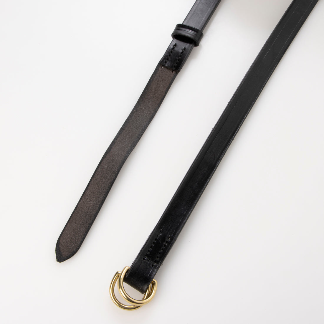 ヘラルディックベルト HERALDIC BELTS HERALDIC BELTS ヘラルディックベルト3/4inch DOUBLE RING LEATHER BELT （ブラック） ブラック