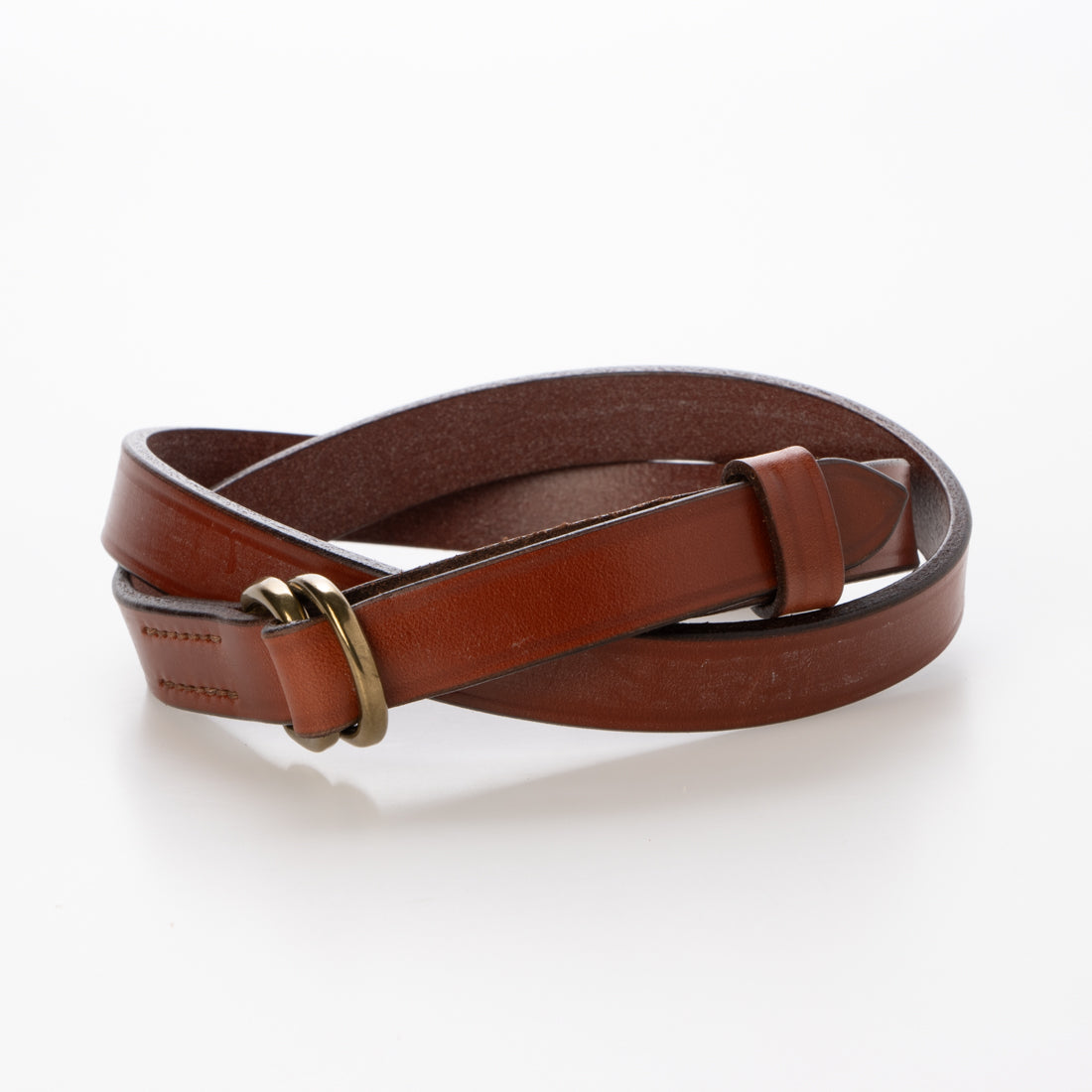 ヘラルディックベルト HERALDIC BELTS HERALDIC BELTS ヘラルディックベルト3/4inch DOUBLE RING LEATHER BELT （ライトブラウン） ライトブラウン