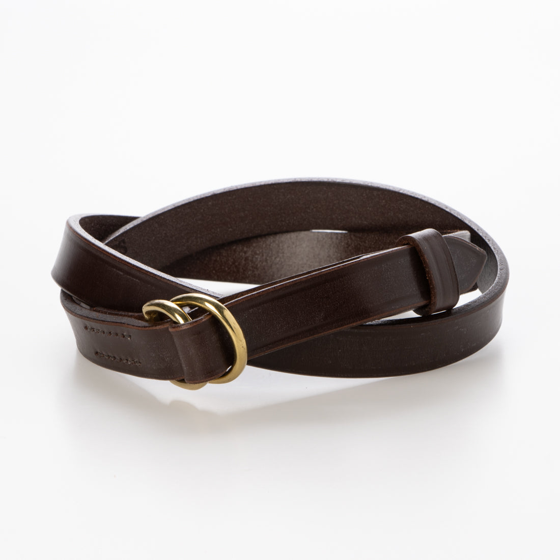 ヘラルディックベルト HERALDIC BELTS HERALDIC BELTS ヘラルディックベルト3/4inch DOUBLE RING LEATHER BELT （ブラウン） ブラウン