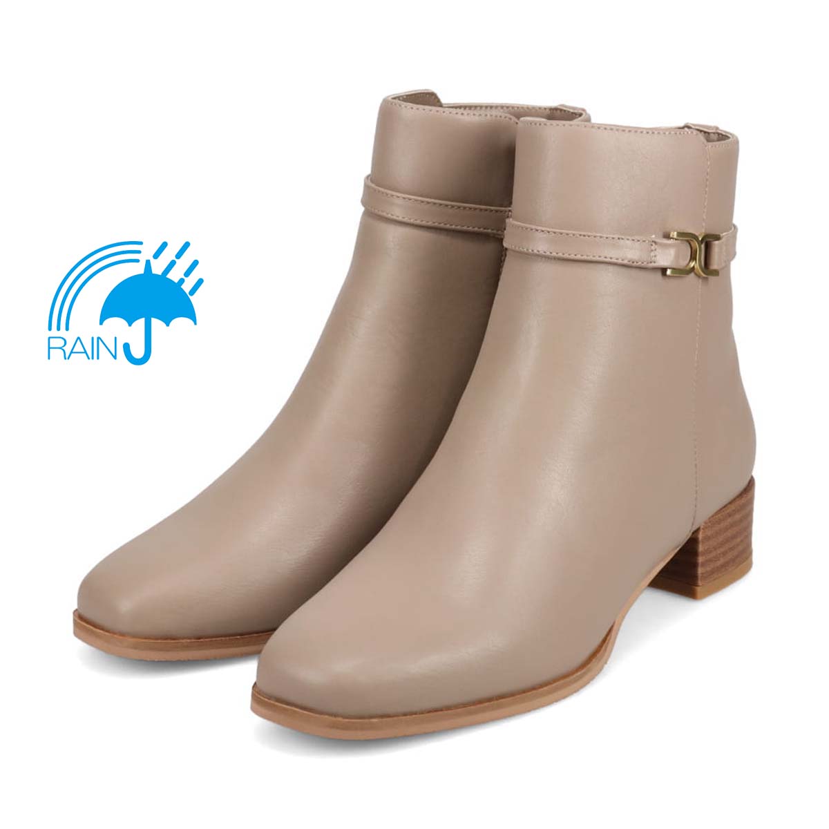 ヒロココシノ HIROKO KOSHINO HIROKO KOSHINO 上質な羊革と足首の金具で高級感UP ショートブーツ HKL8006 （オーク） オーク