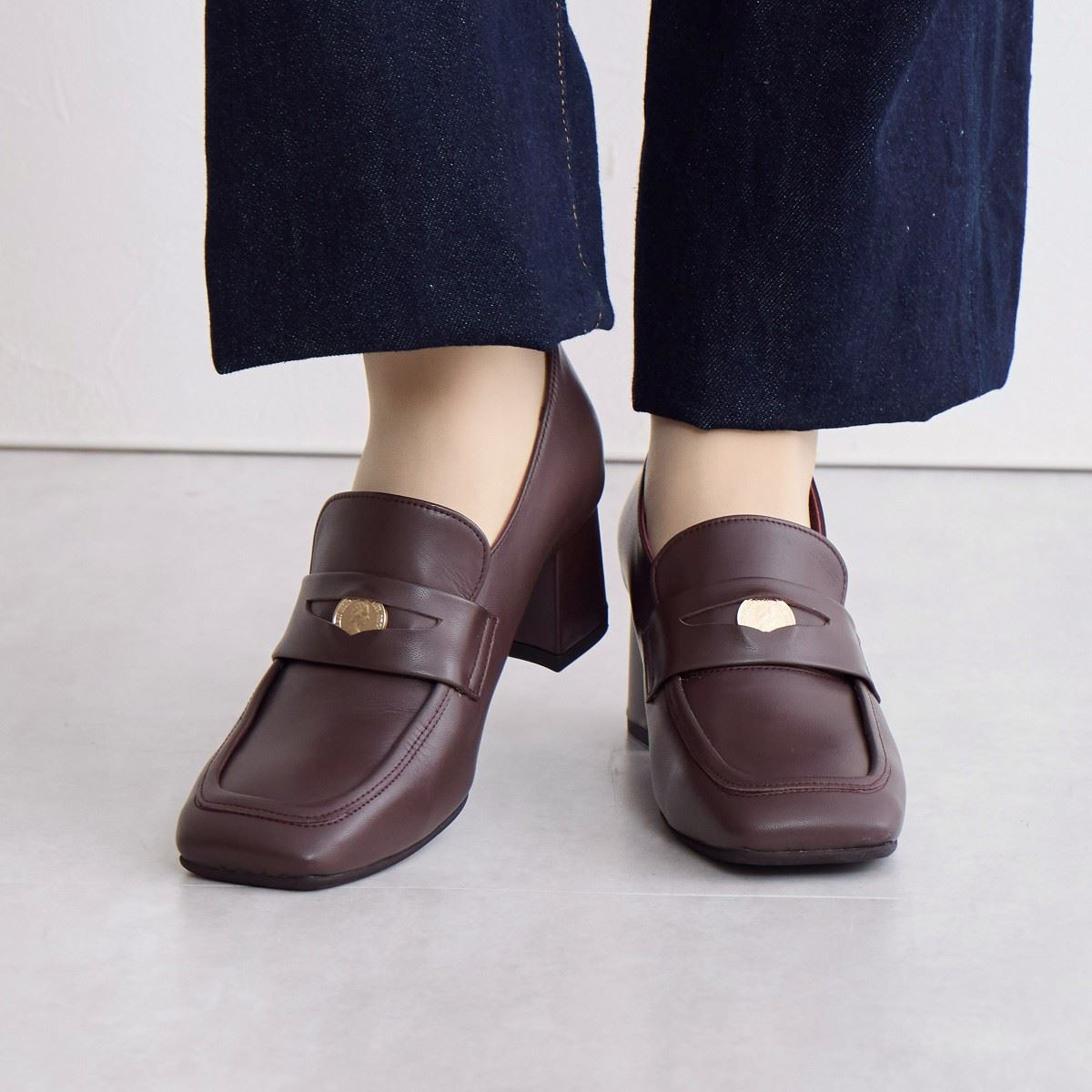 ヒミコ 卑弥呼 コインディティールヒールローファー/641315