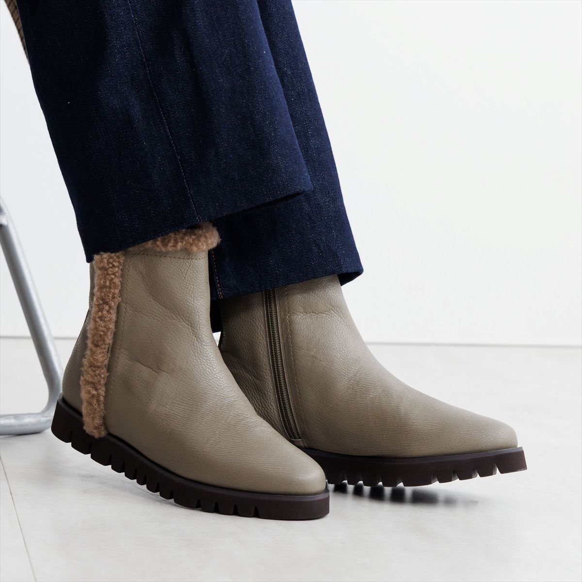 ヒミコ 卑弥呼 ウェーブソールボアブーツ/651416 （カーキ） カーキ