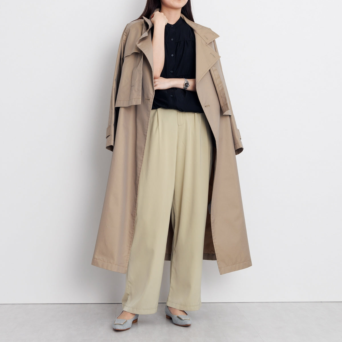 ヒミコ 卑弥呼 スクエアバックルフラットパンプス/641102