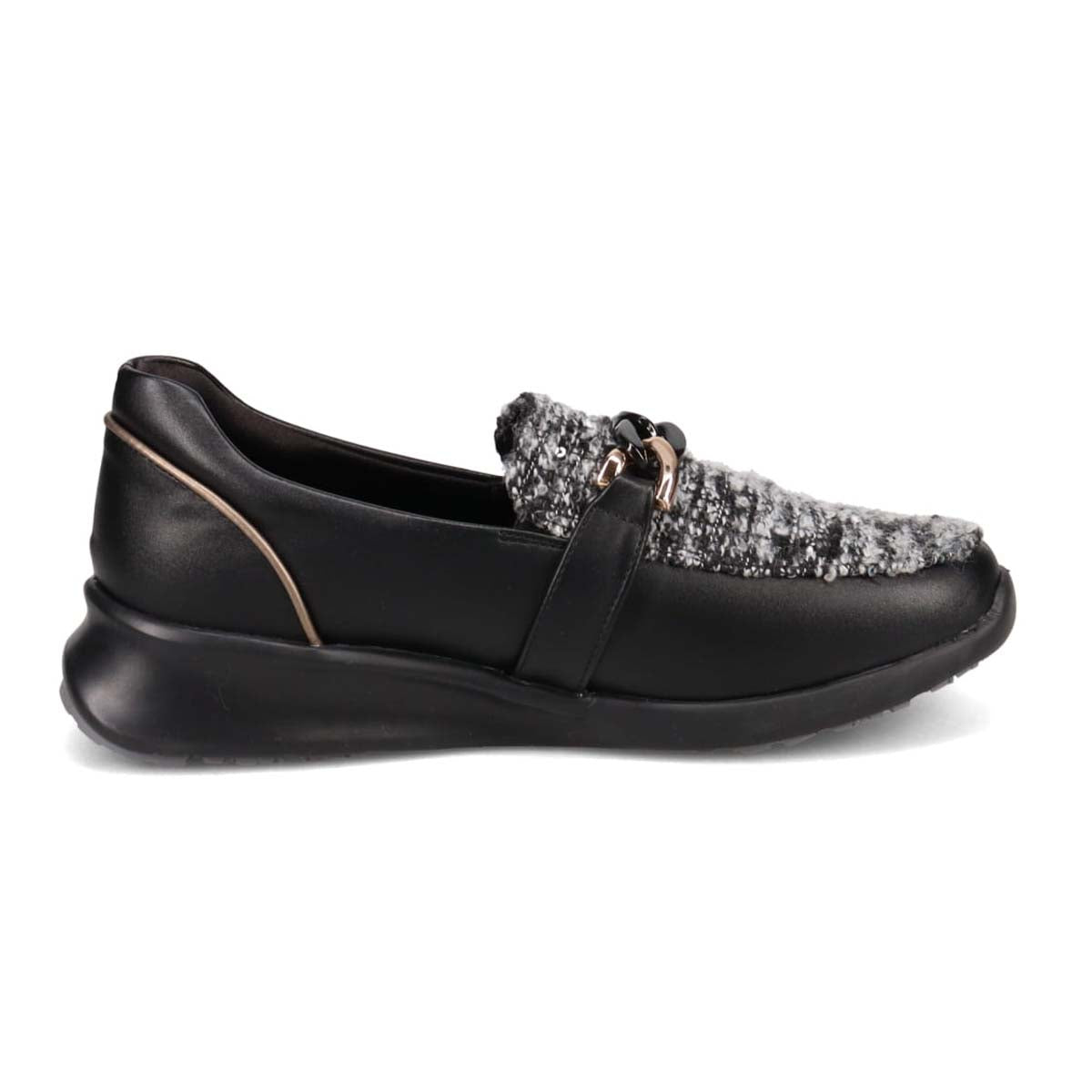 ヒロココシノオム HIROKO KOSHINO HOMME HIROKO KOSHINO FEMME グラスファイバー入り寒冷地用ソールの上品なローファー HRL2022 （ブラックコンビ） ブラックコンビ