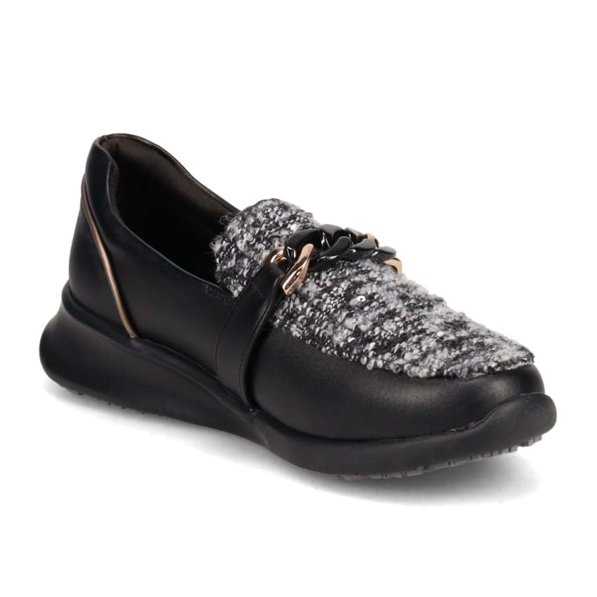 ヒロココシノオム HIROKO KOSHINO HOMME HIROKO KOSHINO FEMME グラスファイバー入り寒冷地用ソールの上品なローファー HRL2022 （ブラックコンビ） ブラックコンビ