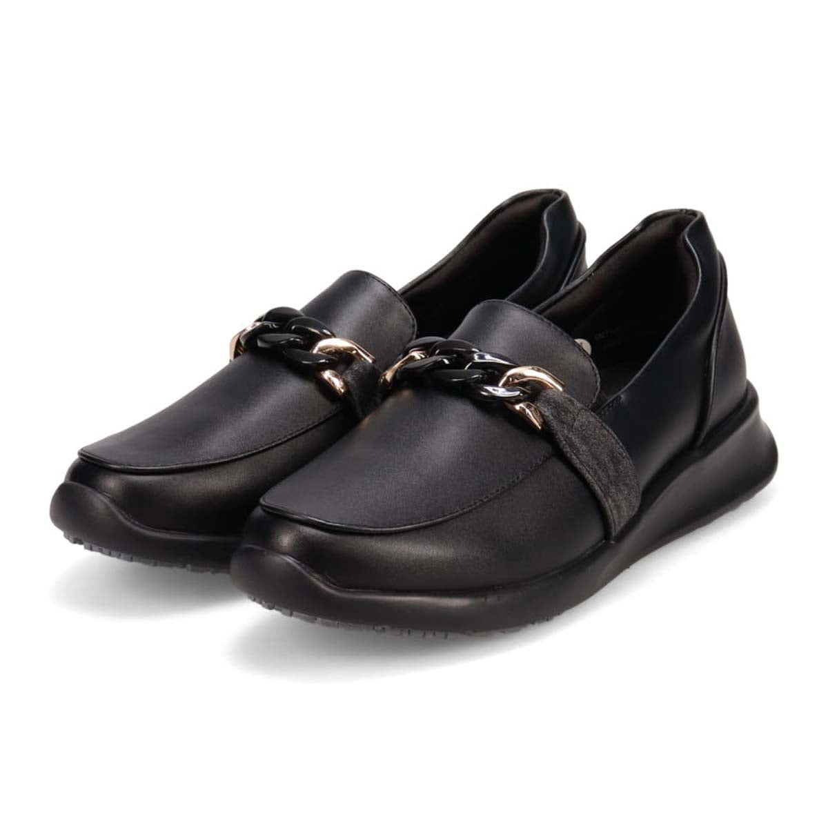 ヒロココシノオム HIROKO KOSHINO HOMME HIROKO KOSHINO FEMME グラスファイバー入り寒冷地用ソールの上品なローファー HRL2022 （ブラック） ブラック