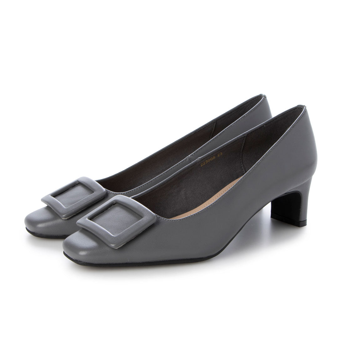 HIPS Square Toe Buckle Pumps