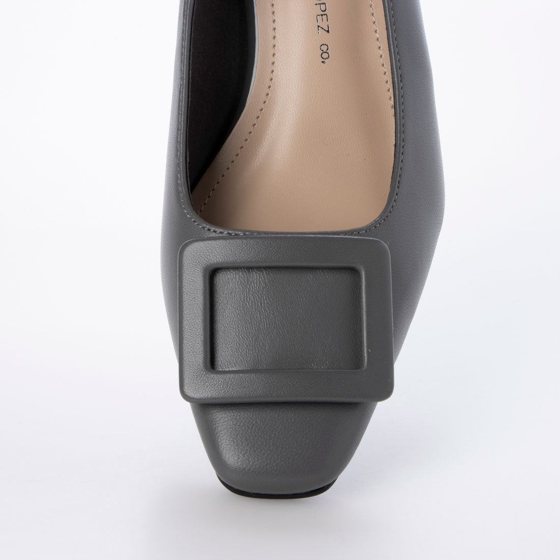 HIPS Square Toe Buckle Pumps