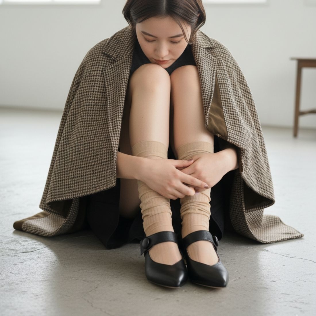 ヒップス HIPS 【本革】ボタンベルトパンプス （ブラック） ブラック