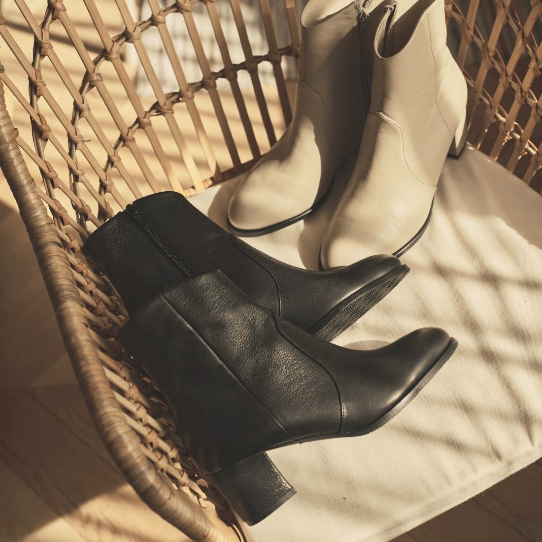 HIPS Soft Leather Western Cut Short Boots