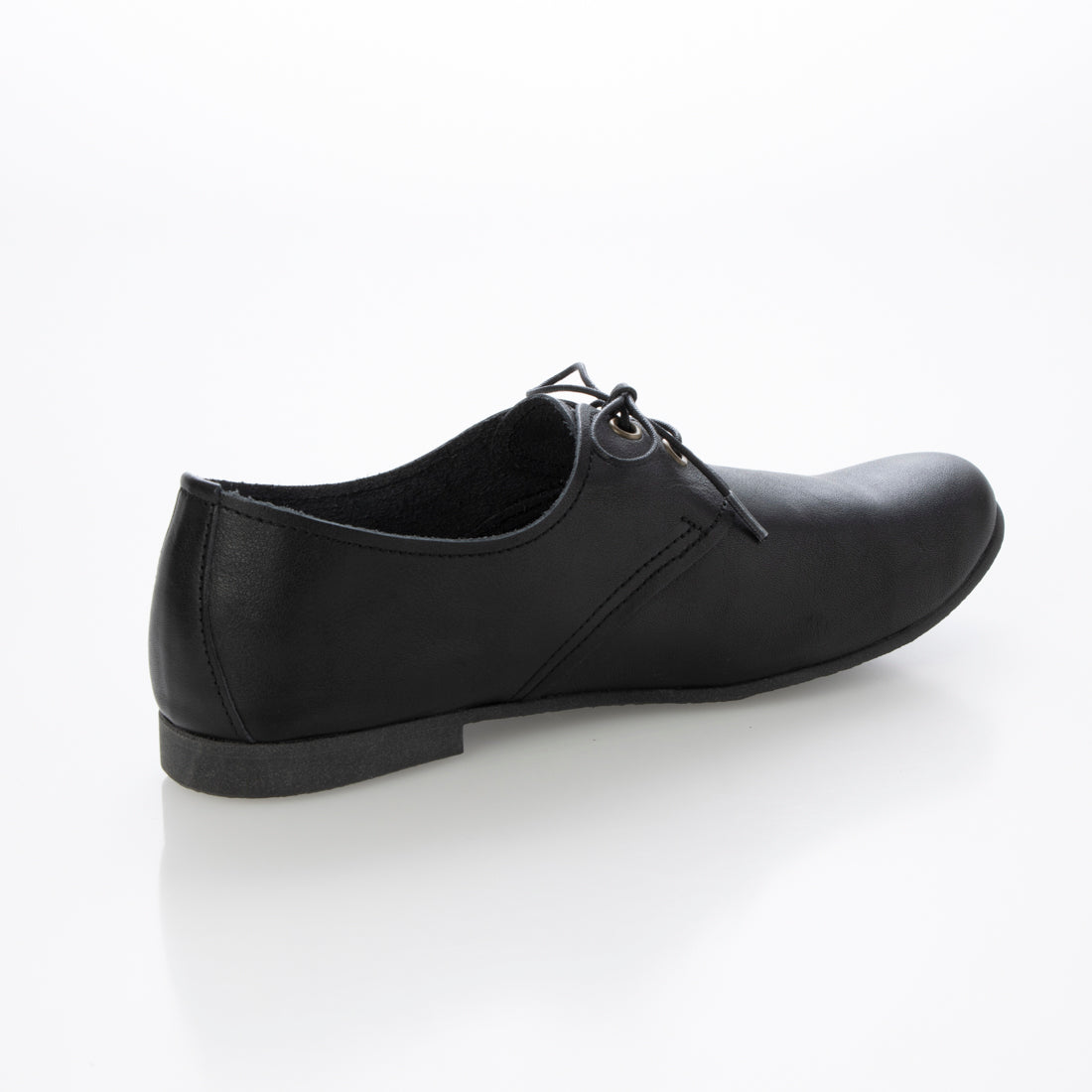 HIPS Lace-Up Leather Flat Shoes