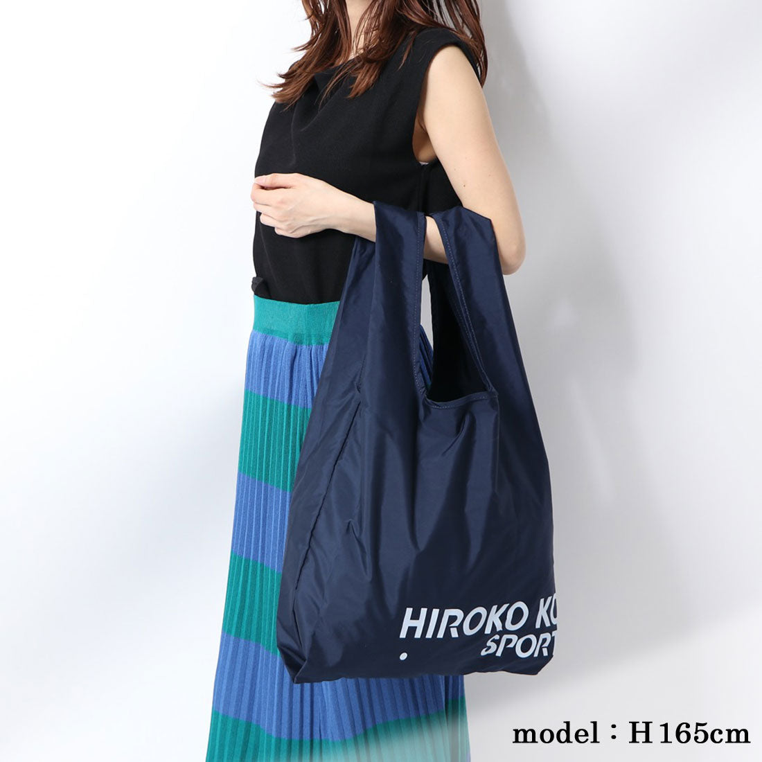 ヒロココシノスポーツ HIROKO KOSHINO SPORTS 折りたたみお買い物バッグ