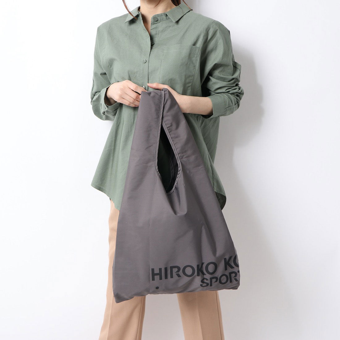 ヒロココシノスポーツ HIROKO KOSHINO SPORTS 折りたたみお買い物トートバッグ