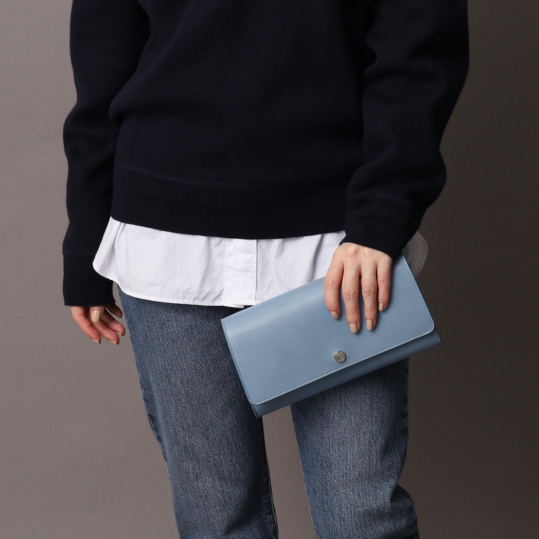 ヒロフ HIROFU 【アクセサリー】クラッチバッグ ウォレットショルダーバッグ  レザー 2WAY 本革