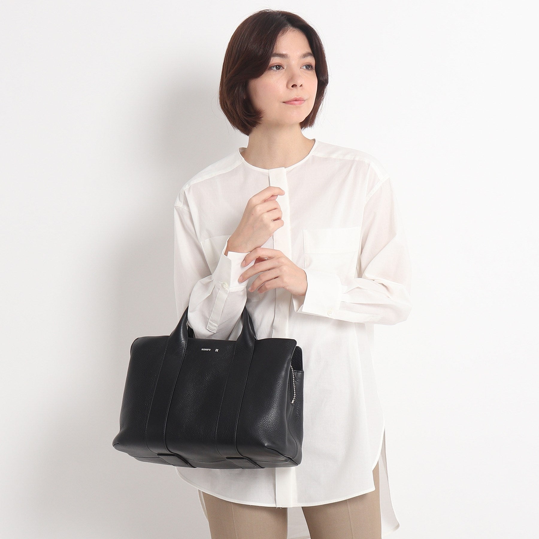 ヒロフ HIROFU 【ランポ】レザーハンドバッグ M 本革 ビジネスバッグ