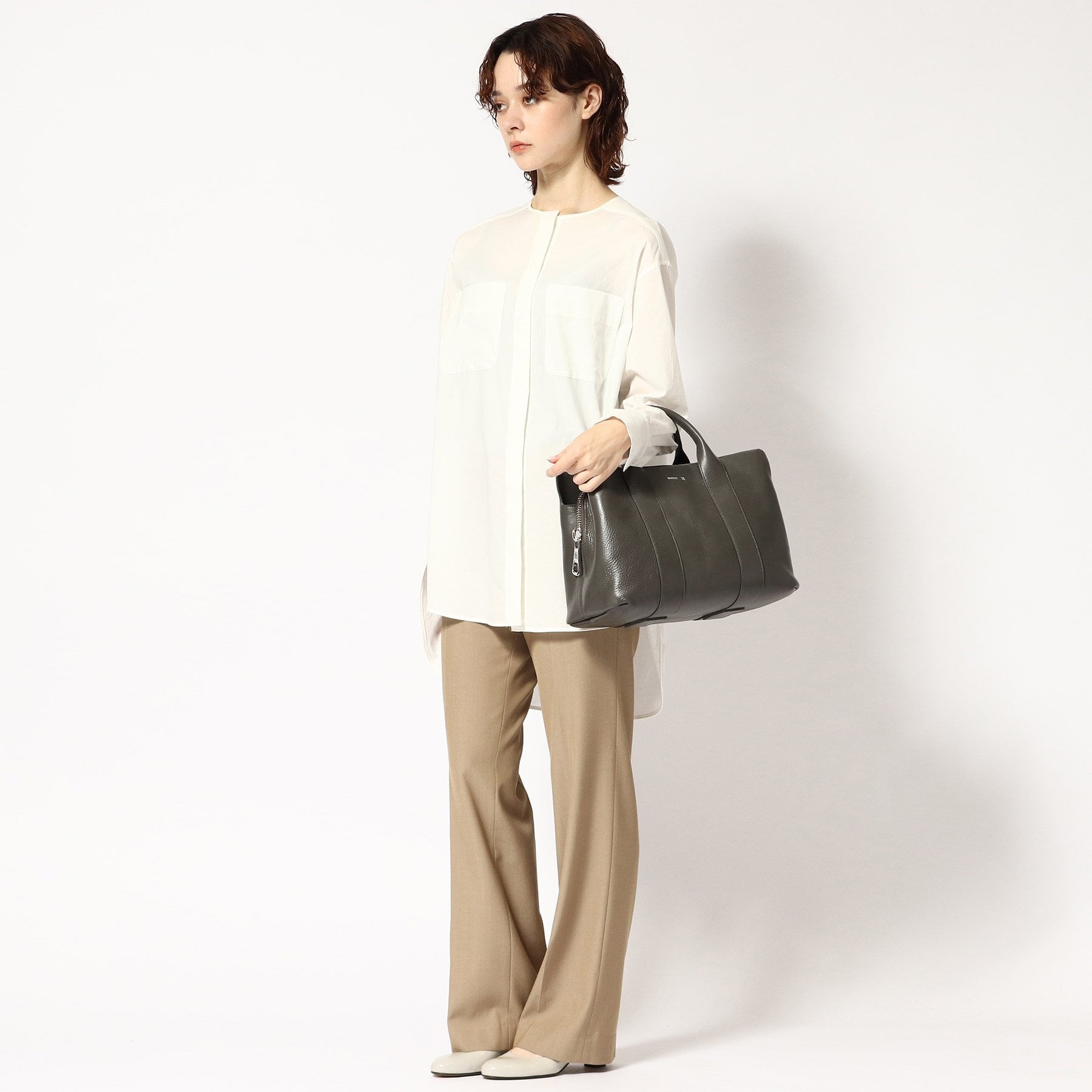 ヒロフ HIROFU 【ランポ】レザーハンドバッグ M 本革 ビジネスバッグ