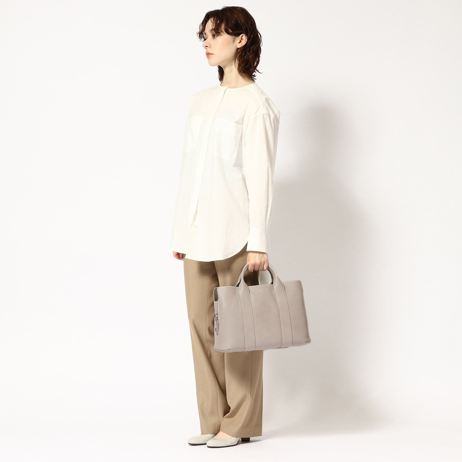 ヒロフ HIROFU 【ランポ】レザーハンドバッグ M 本革 ビジネスバッグ