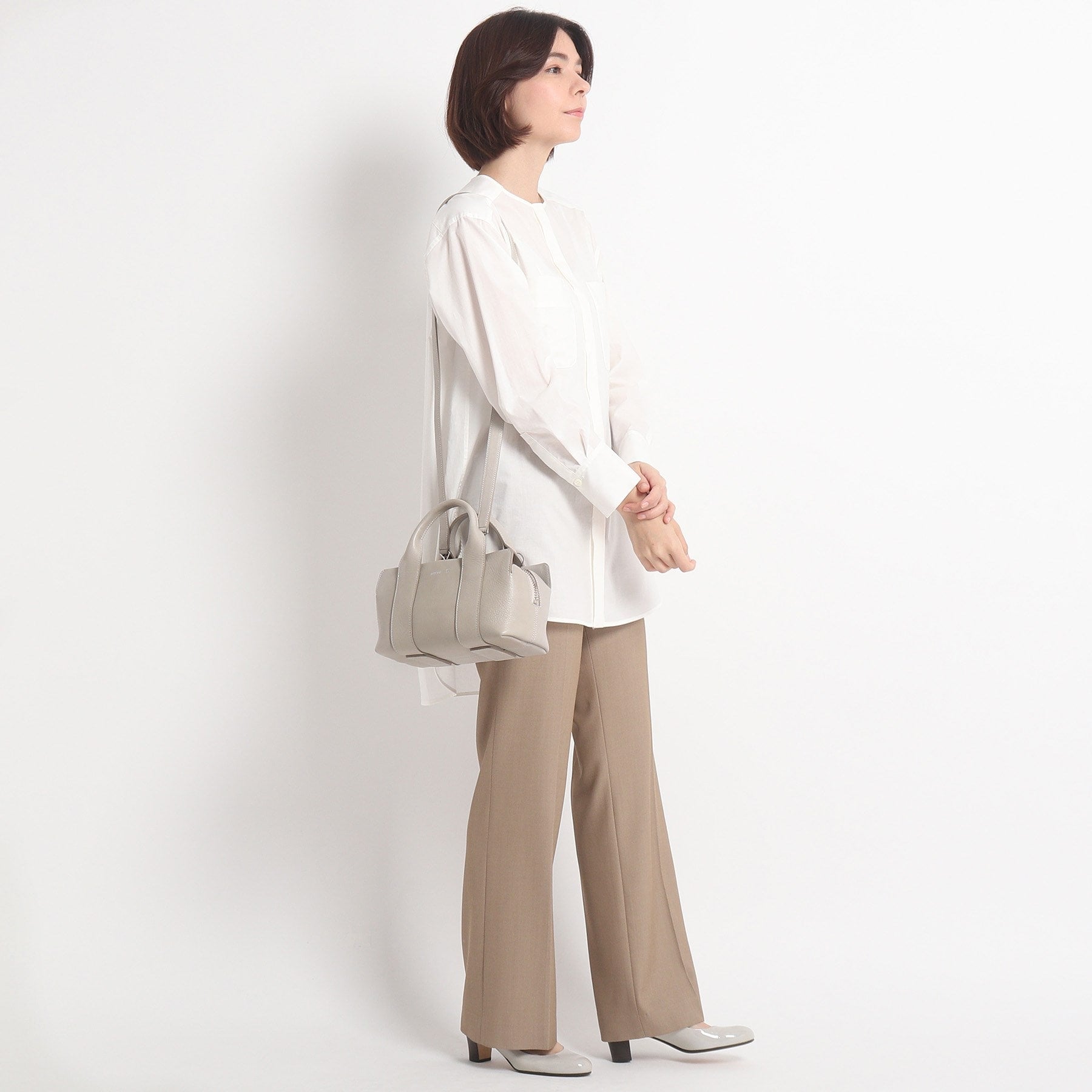 ヒロフ HIROFU 【ランポ】レザーハンドバッグ S 2WAY 本革 ミニバッグ