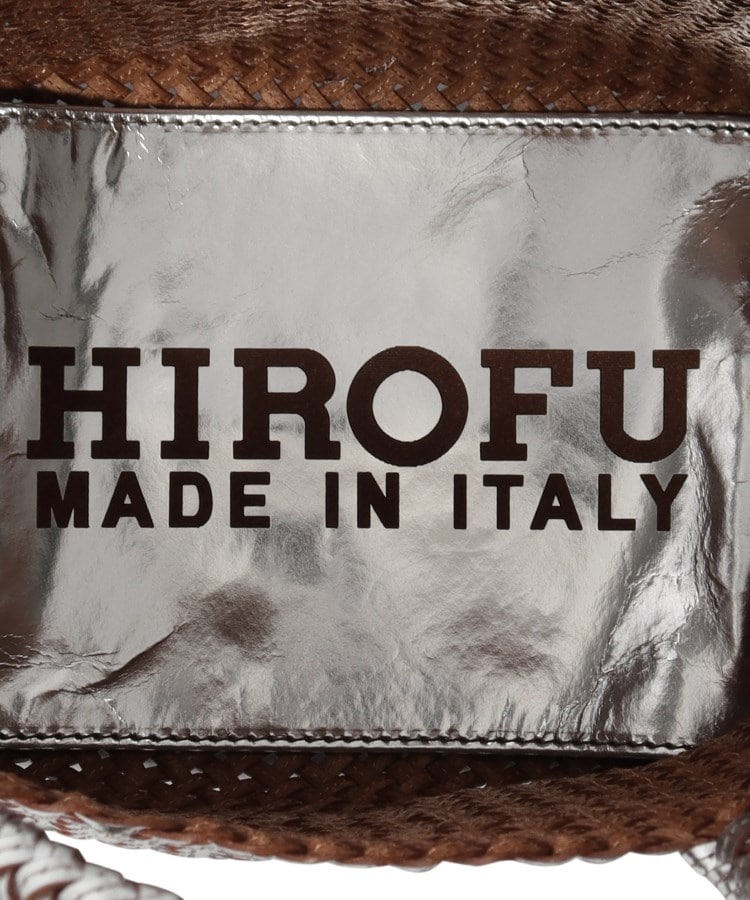 ヒロフ HIROFU 【ブレッツァバッファロー】レザーメッシュトートバッグ S 本革 ステッチ メタリックカラー （シルバー(006)） シルバー(006)