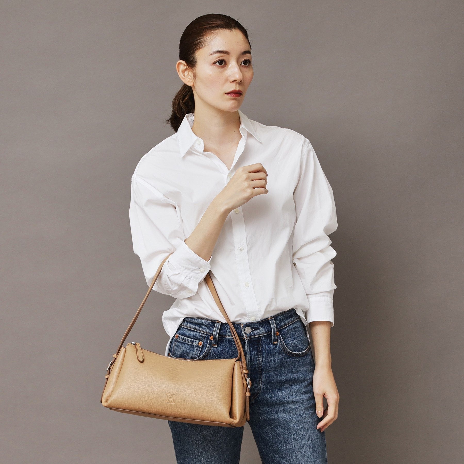 ヒロフ HIROFU 【サルト】2WAY レザーショルダーバッグ S 本革 （ツンドラ(710)） ツンドラ(710)