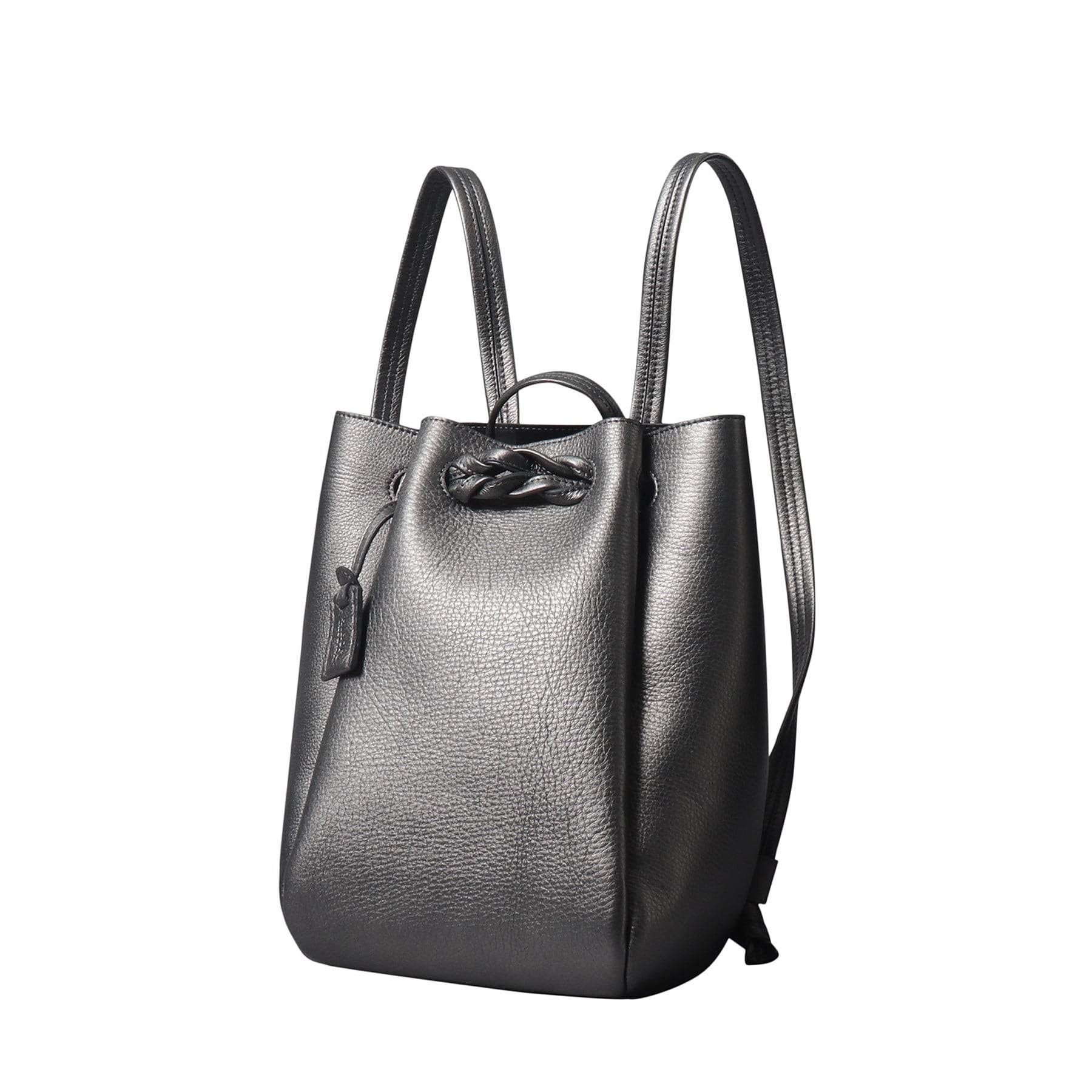 HIROFU [Roche] Leather Backpack, M, Genuine Leather