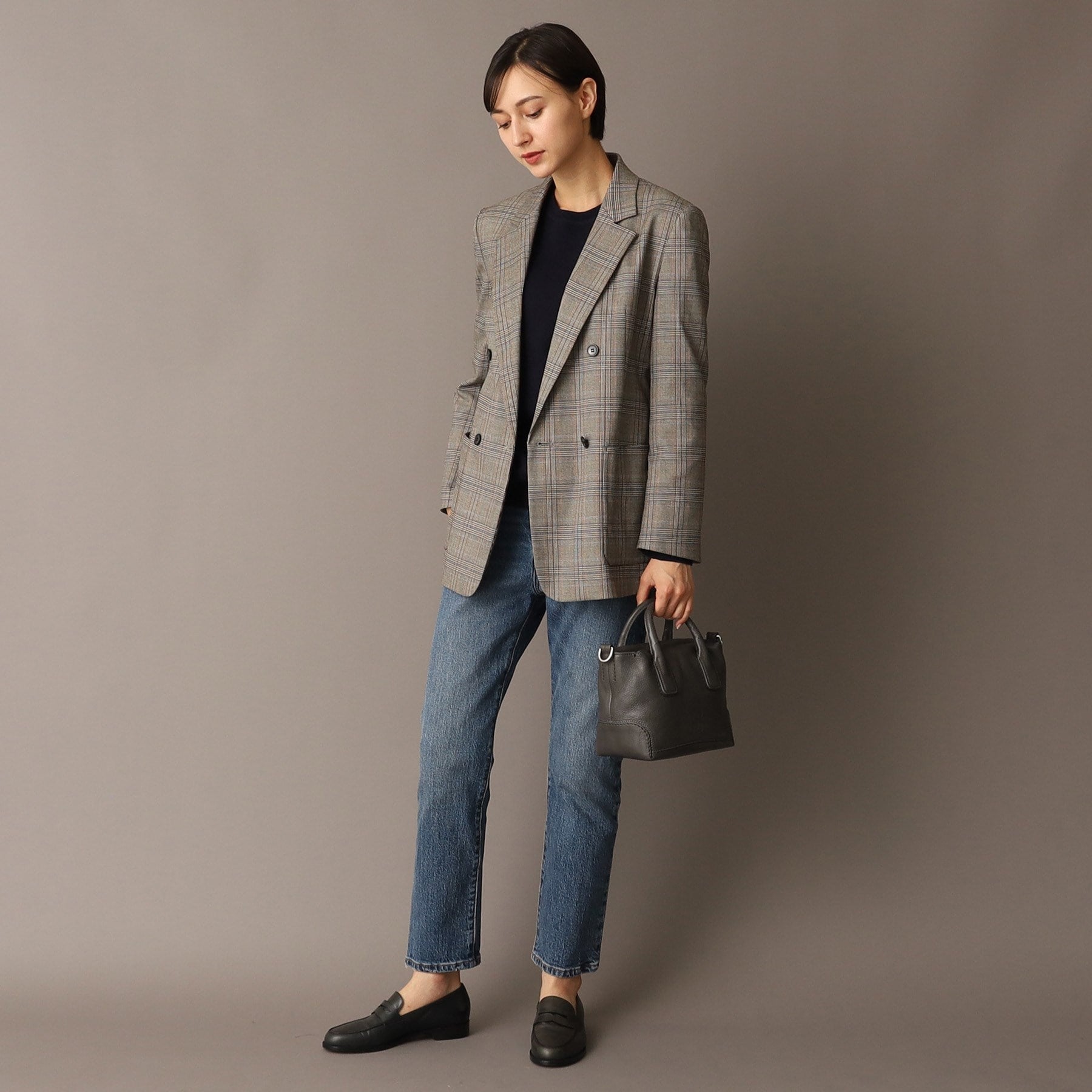 ヒロフ HIROFU 【デュオ】レザーハンドバッグ S 2WAY 本革 ミニバッグ