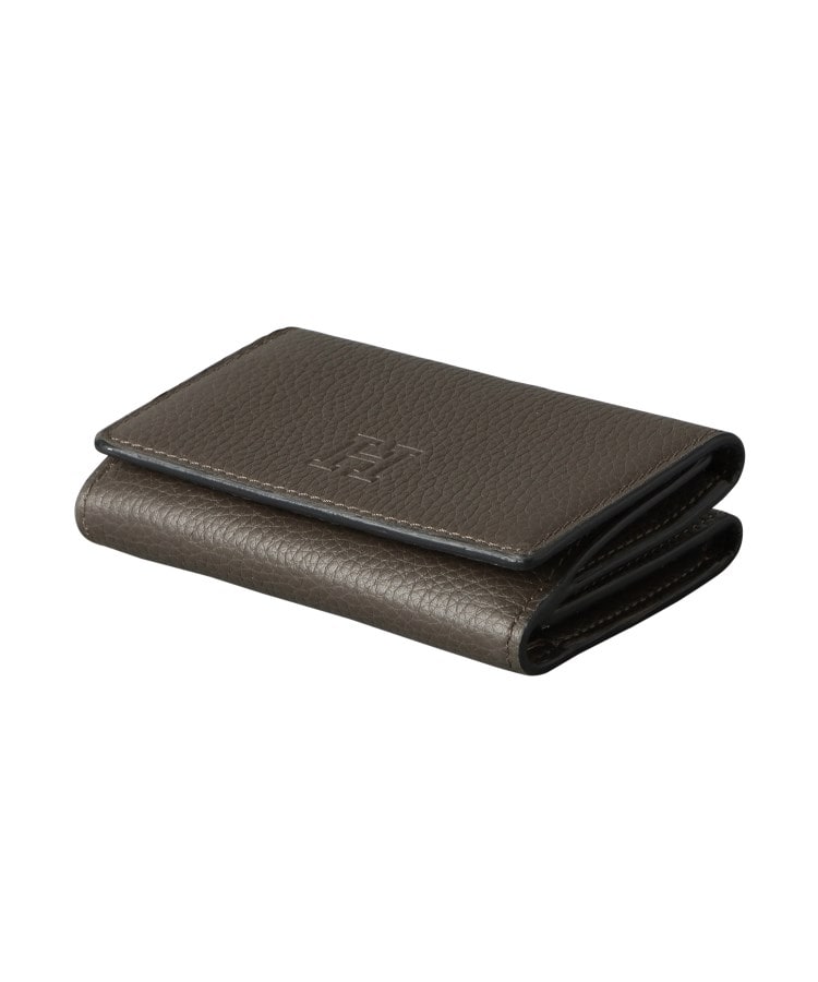 ヒロフ HIROFU ◆【ピウメノ】三つ折り財布 レザー コンパクトウォレット 本革（商品番号：P25ー65513） （ツンドラ(710)） ツンドラ(710)