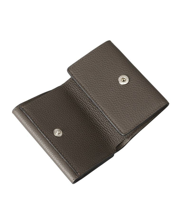 ヒロフ HIROFU ◆【ピウメノ】三つ折り財布 レザー コンパクトウォレット 本革（商品番号：P25ー65513） （ツンドラ(710)） ツンドラ(710)