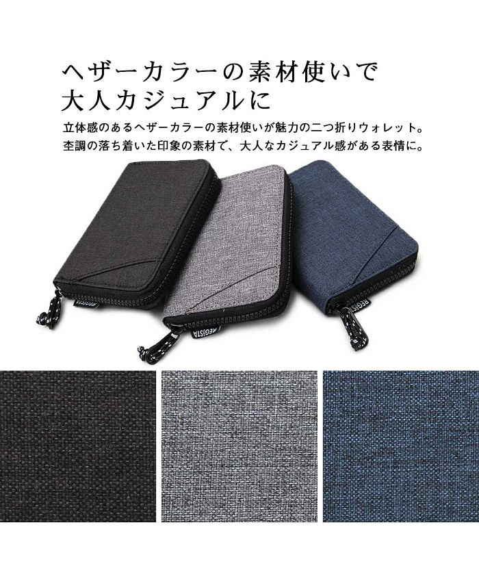 GENELESS Bi-fold Wallet for Men with Coin Pocket, Bill Compartment, Card Holder, Wallet, Simple, Stylish, Round Zipper nylon Gift black gray Bra