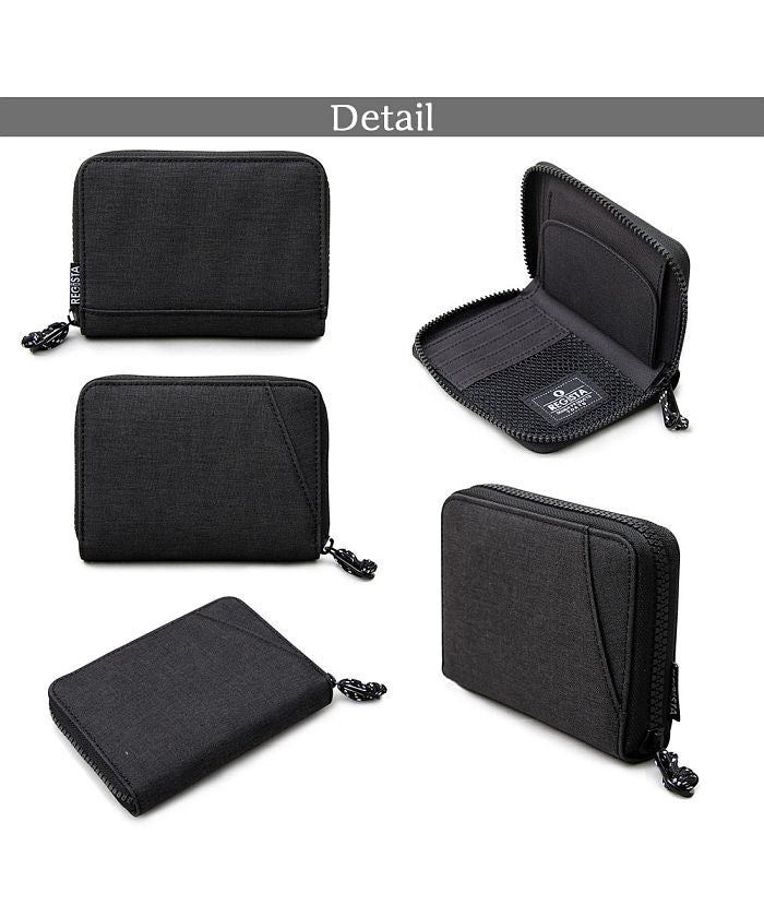 GENELESS Bi-fold Wallet for Men with Coin Pocket, Bill Compartment, Card Holder, Wallet, Simple, Stylish, Round Zipper nylon Gift black gray Bra
