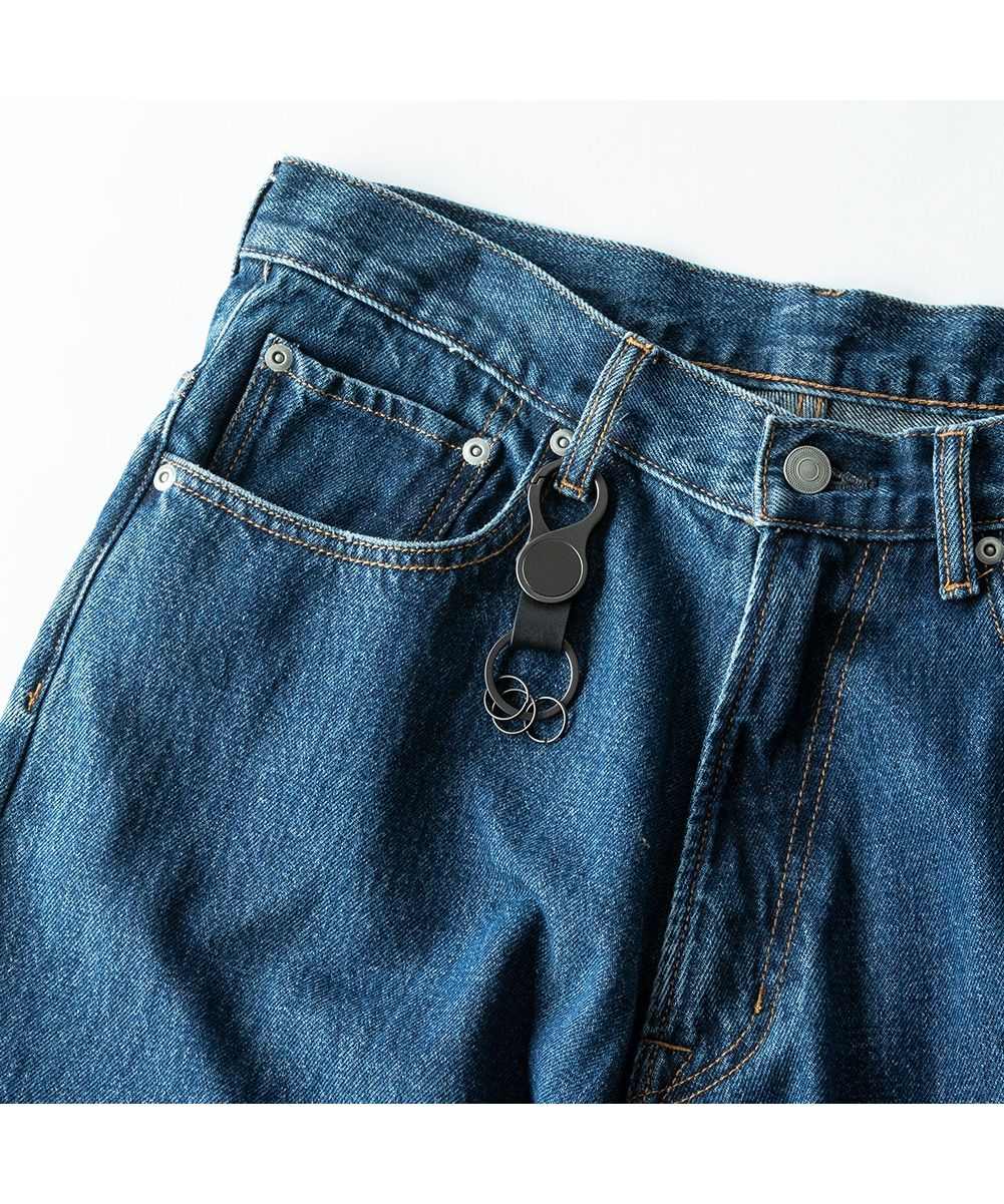 ジェネレス GENELESS キーホルダー メンズ キーリング 鍵 カラビナ 鍵ホルダー シンプル メタリック ダブルリング モノトーン