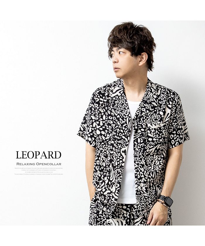 ジェネレス GENELESS シャツ メンズ 半袖 オープンカラー 半袖シャツ 開襟シャツ 涼しい オープンカラーシャツ さらり