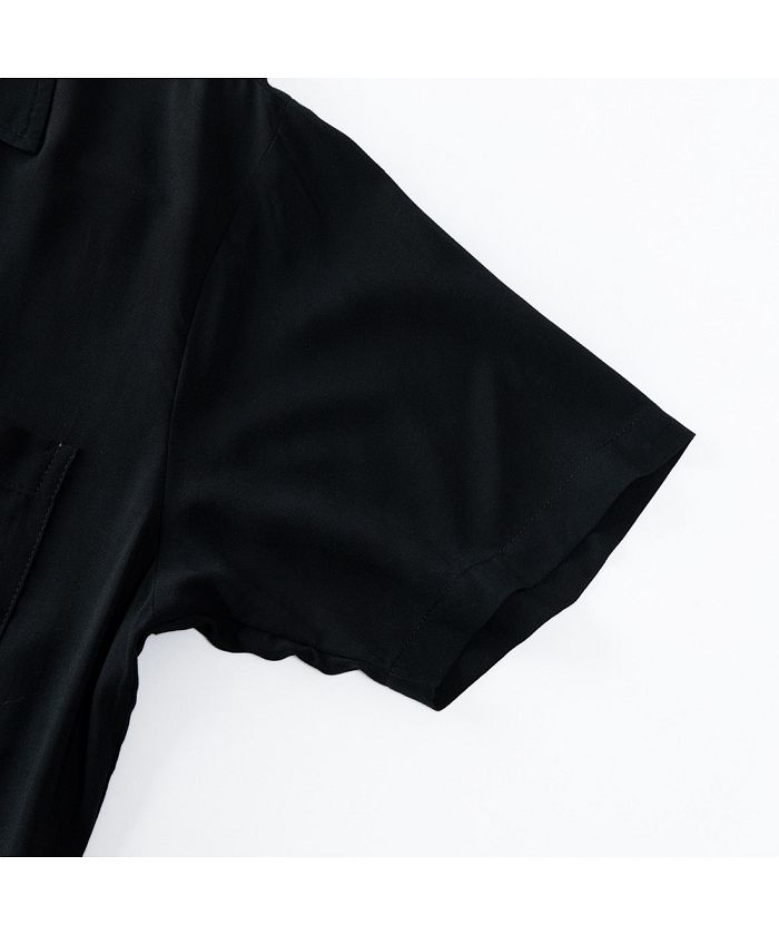 ジェネレス GENELESS シャツ メンズ 半袖 オープンカラー 半袖シャツ 開襟シャツ 涼しい オープンカラーシャツ さらり