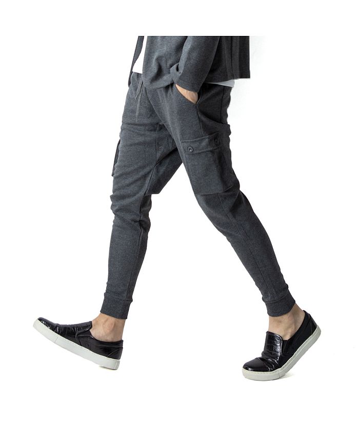 ジェネレス GENELESS スウェットパンツ メンズ パンツ ストレッチ ボトムス ジョガーパンツ テーパードパンツ スリム スウェット,カーゴ・チャコール