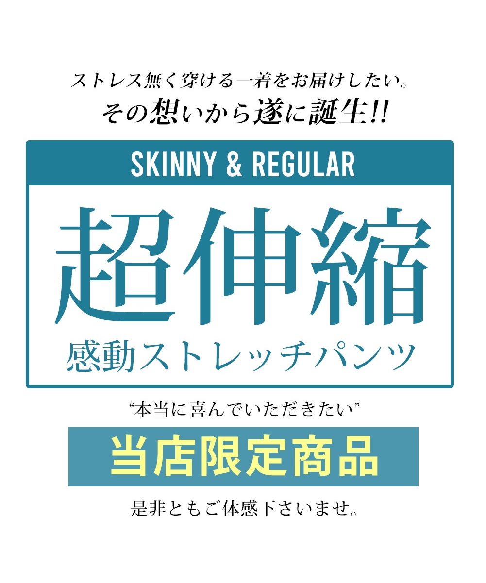 ジェネレス GENELESS メンズ パンツ スキニーパンツ レギュラーストレート スーパーストレッチ チノパン スリム レギュラー 超伸縮 トラウザーポケット シンプル 在宅