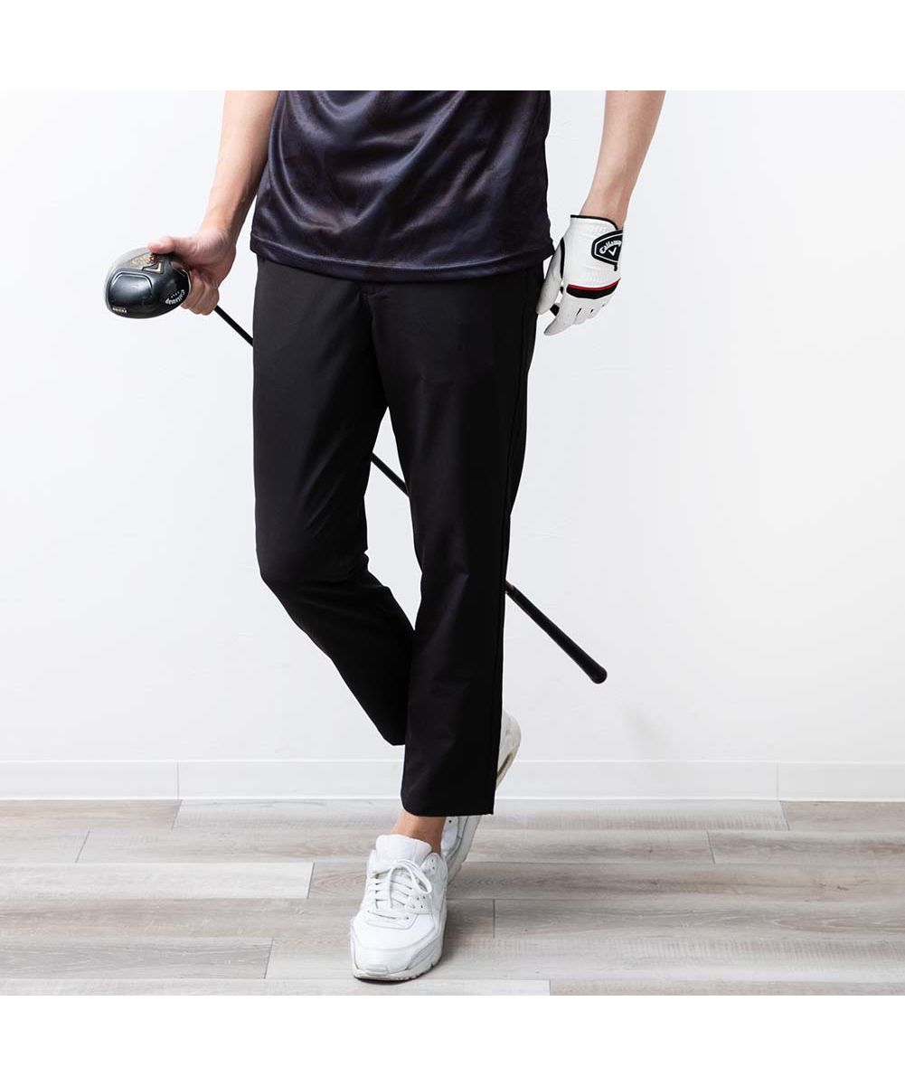ジェネレス GENELESS ゴルフウェア メンズ パンツ 接触冷感 アンクルパンツ ストレッチ ゴルフパンツ 七分丈 ゴルフ スポーツ ゴムウエスト 涼しい ボトム 全5色