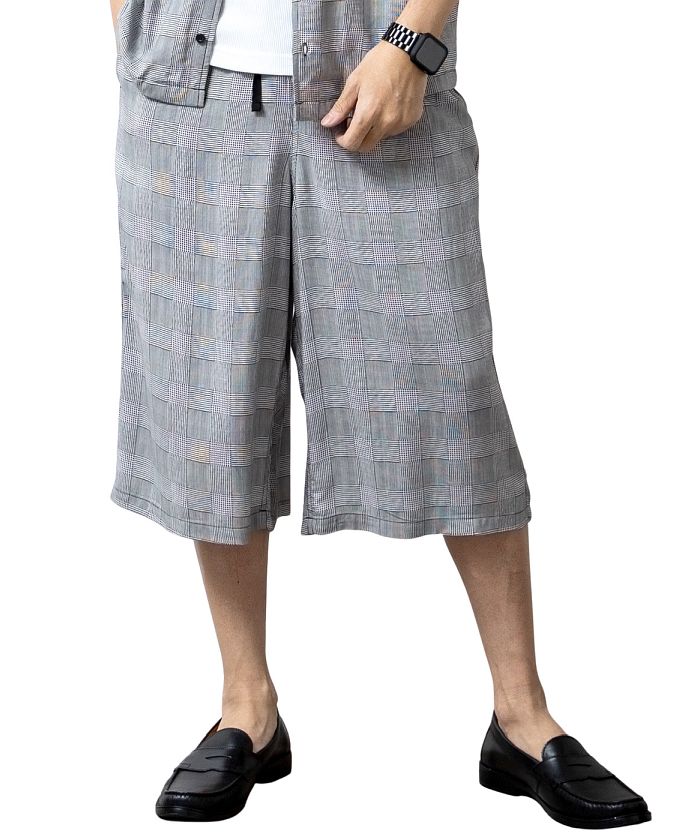 GENELESS Steteco Men's Summer Gaucho Loungewear Easy Pants Cool Stylish Easy Pants Men's Pants