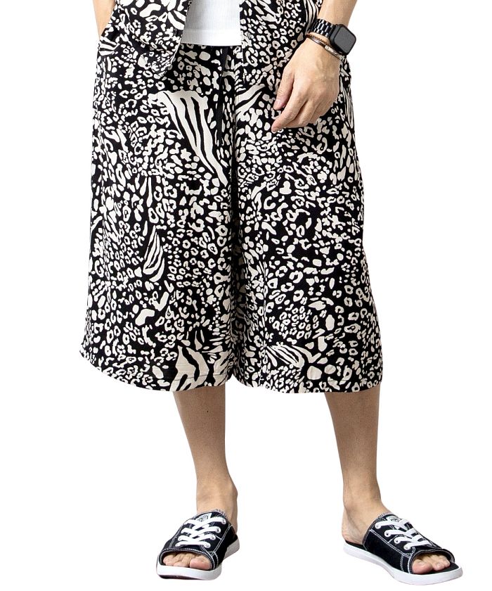GENELESS Steteco Men's Summer Gaucho Loungewear Easy Pants Cool Stylish Easy Pants Men's Pants