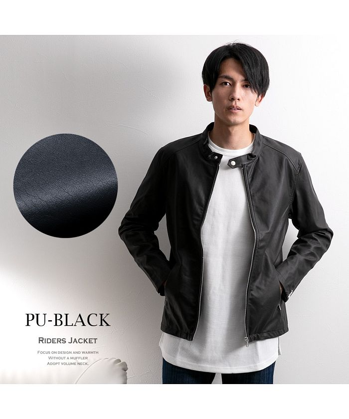 ジェネレス GENELESS ライダースジャケット メンズ シングルライダース 合成皮革 PUレザー スウェード スエード ライダース