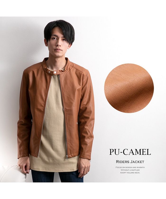 ジェネレス GENELESS ライダースジャケット メンズ シングルライダース 合成皮革 PUレザー スウェード スエード ライダース