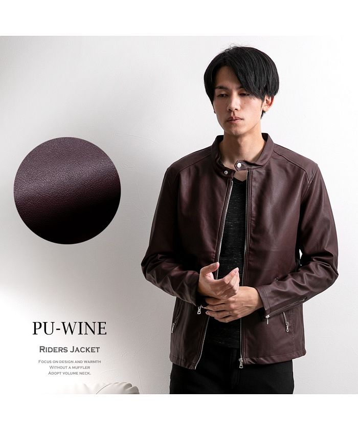 ジェネレス GENELESS ライダースジャケット メンズ シングルライダース 合成皮革 PUレザー スウェード スエード ライダース