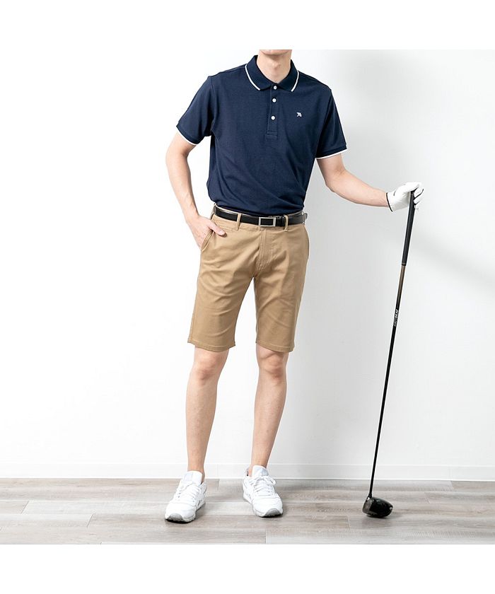 ジェネレス GENELESS ゴルフパンツ メンズ ゴルフウェア ゴルフ ストレッチ ハーフパンツ ショートパンツ 膝丈 チノ パンツ