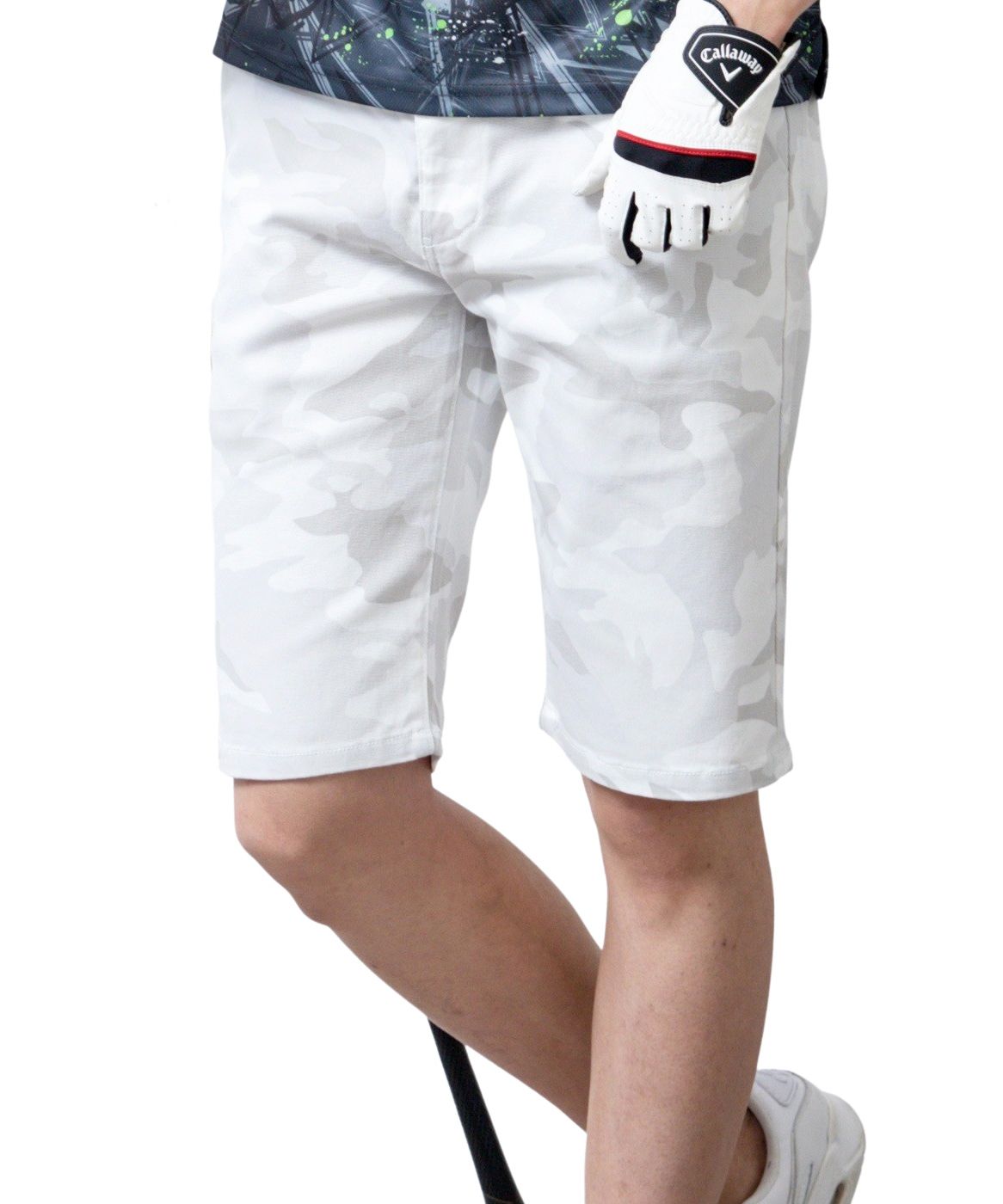 ジェネレス GENELESS ゴルフパンツ メンズ ゴルフウェア 夏 用 ハーフパンツ膝丈 ショートパンツ ストレッチ 千鳥 チェック